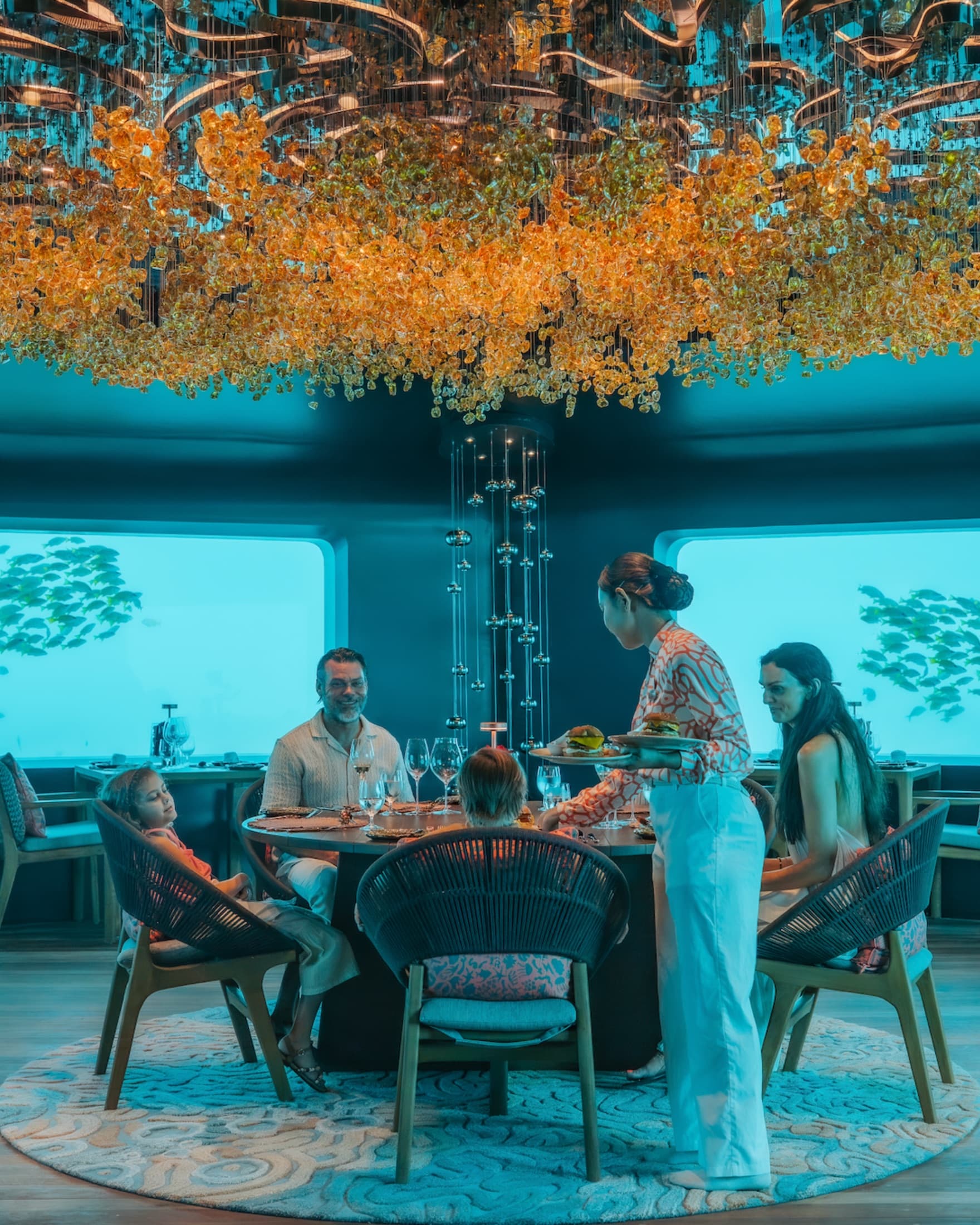 The underwater restaurant, dining below the waterline