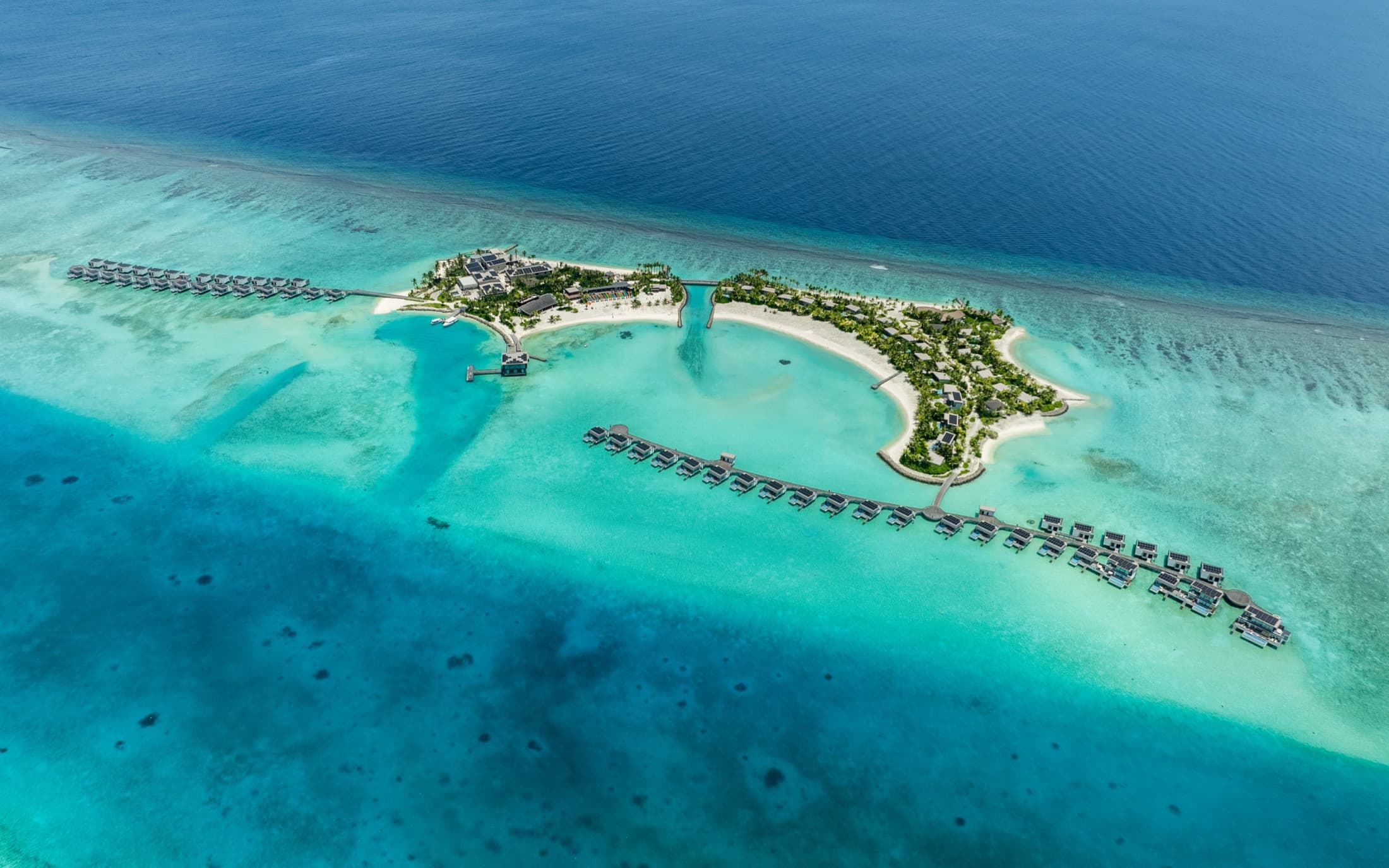 The full island seen from the air