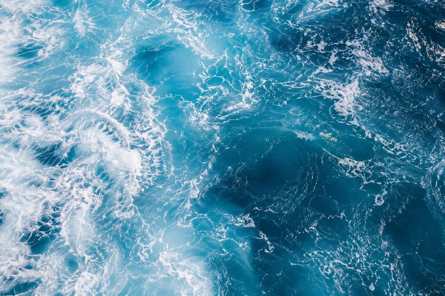 Aerial view of open ocean water
